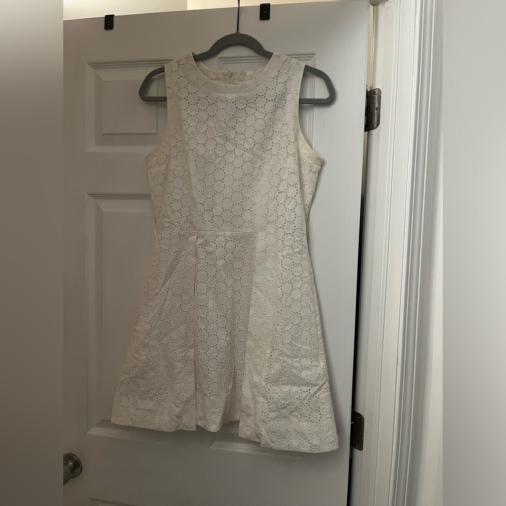 White lace dress with slip. 100% cotton
